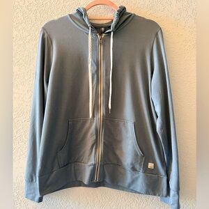 VUORI Halo Performance Zip Up Hoodie Jacket 2.0 Blue Heather Women’s Size Large